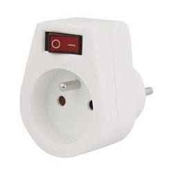 Adapter wtyczka/gniazdo z wyłącznikiem NFS034